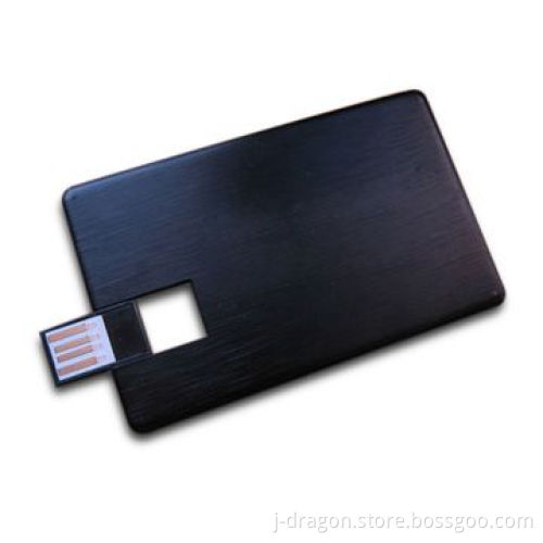 Business Card USB Flash Drive with Aluminum Alloy Casing, Supports Both Sides Color Imprint